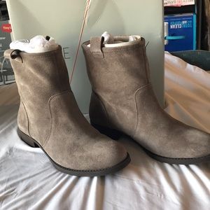 SOLE SOCIETY SO-NATASHA DARK MUSHROOM ANKLE BOOTS